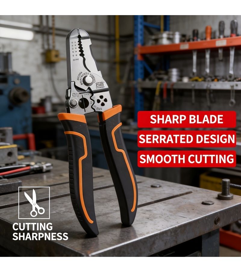Professional 7 Inch Multi Function Wire Stripping Tool With Non Slip Grip - Image 5