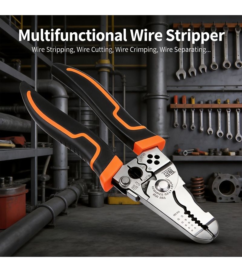 Professional 7 Inch Multi Function Wire Stripping Tool With Non Slip Grip - Image 3