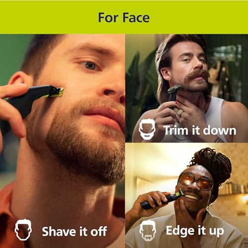 Norelco Philips Norelco OneBlade Pro 360 Face + Body, Electric Shaver, Beard Trimmer and Body Groomer, with 360 Blade Technology, 14-Length Precision Comb, Body Kit, Soft Pouch, Model QP6542/70 - Image 2
