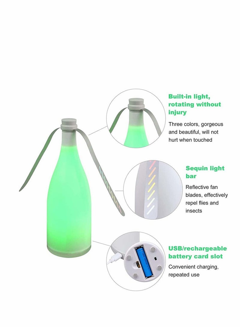 SYOSI Fly Repellent Fan for Tables Eco-Friendly Fly Insect Mosquito Repellent Automatic Fans with Light USB Charging Lightweight Portable Portable Table Fan for Outdoor Indoor Keep Flies Away from Food - Image 4