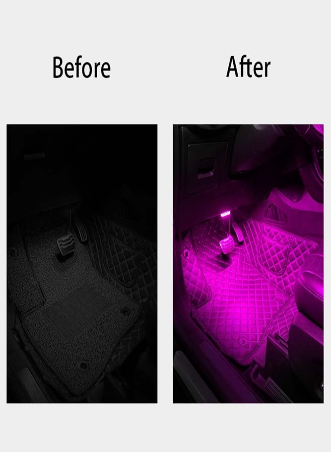 Oasisgalore 2 Pieces Blue Interior Car LED Lights, Portable Small Touch Lights, Car Emergency Light, Rechargeable USB Wireless Floodlight  - Image 4