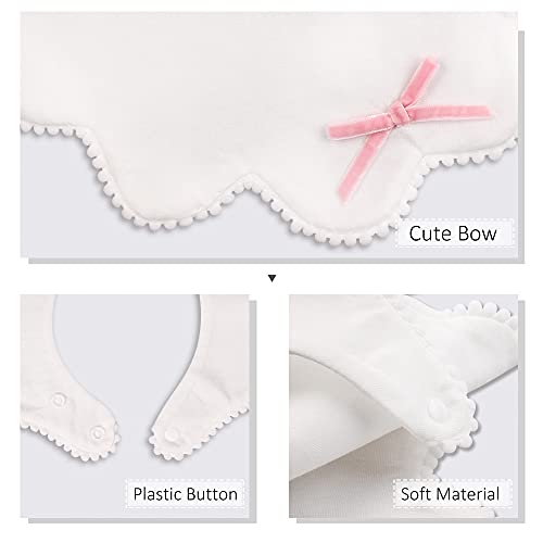 JANGANNSA 3 PCS Flower Baby Bibs Infant Burp Clothes for Baby Girls Saliva Towel Cotton Infant Toddler Girls Bibs(3 PCS -B) - Image 5