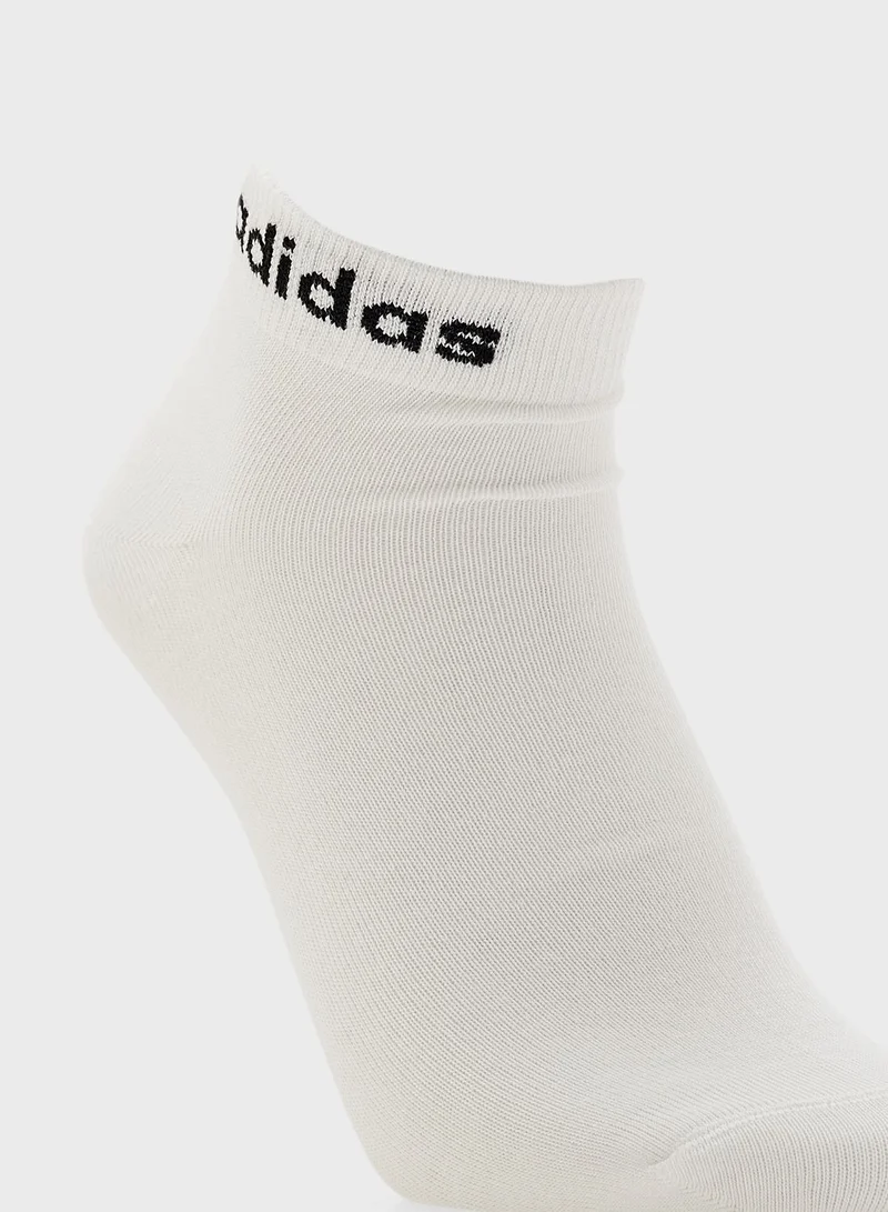 Adidas Linear Ankle Cushioned Socks 3 Pairs