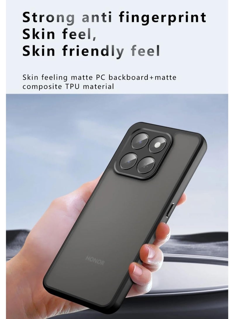 Case Compatible with Honor X7d 5G/4G, Skin-Friendly Frosted Matte and Transparent Clear Case Airbag Protection Anti-Yellowing PC+TPU Shockproof Protective Cover - Image 4