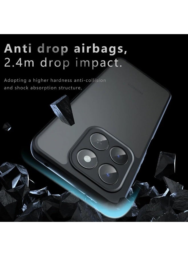 Case Compatible with Honor X7d 5G/4G, Skin-Friendly Frosted Matte and Transparent Clear Case Airbag Protection Anti-Yellowing PC+TPU Shockproof Protective Cover - Image 2