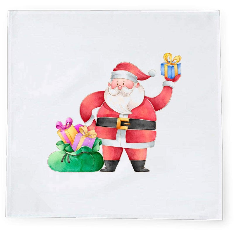 Khakee مناديل طاولة حرير تفطة بموضوع عيد الميلاد 6 قطع 10x10 لتزيين عيد الميلاد زينة عيد الميلاد هدية عيد الميلاد npxmas346P - Image 2