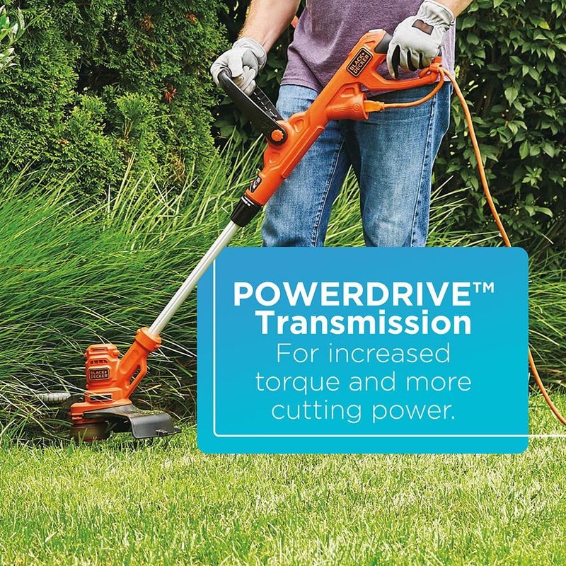 BLACK+DECKER Weed Wacker with Auto Feed, 14-Inch 2 in 1 String Trimmer Lawn Edger, Powerful 6.5-Amp Lightweight Electric Weed Eater (BESTA510) - Image 5