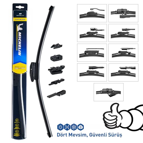 MICHELIN Flat Wiper Blade MULTI-FIT 21"inch,Single pc with Adaptors for All Japanese & European CAR's & SUV's - Image 4