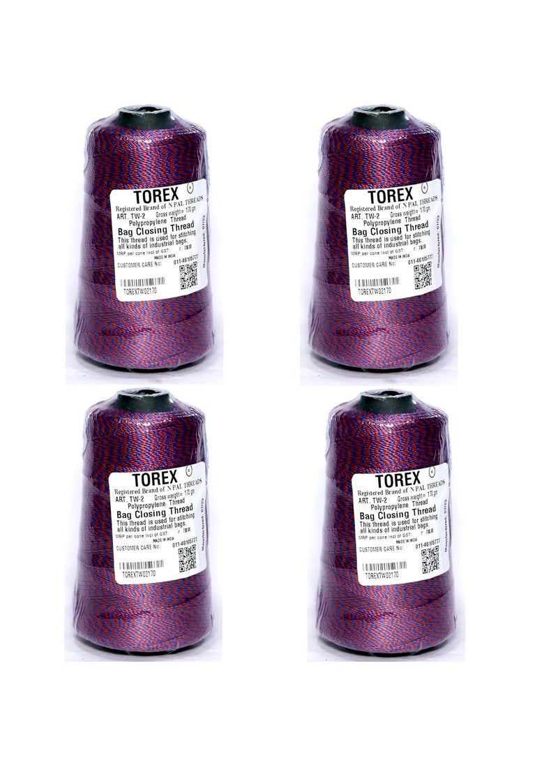 Torex TOREX� | Polypropylene 2 Ply 170 Gram Used for Stitching Unbreakable Bag Closing Thread TW-2 Multicolor (4)  - Image 1