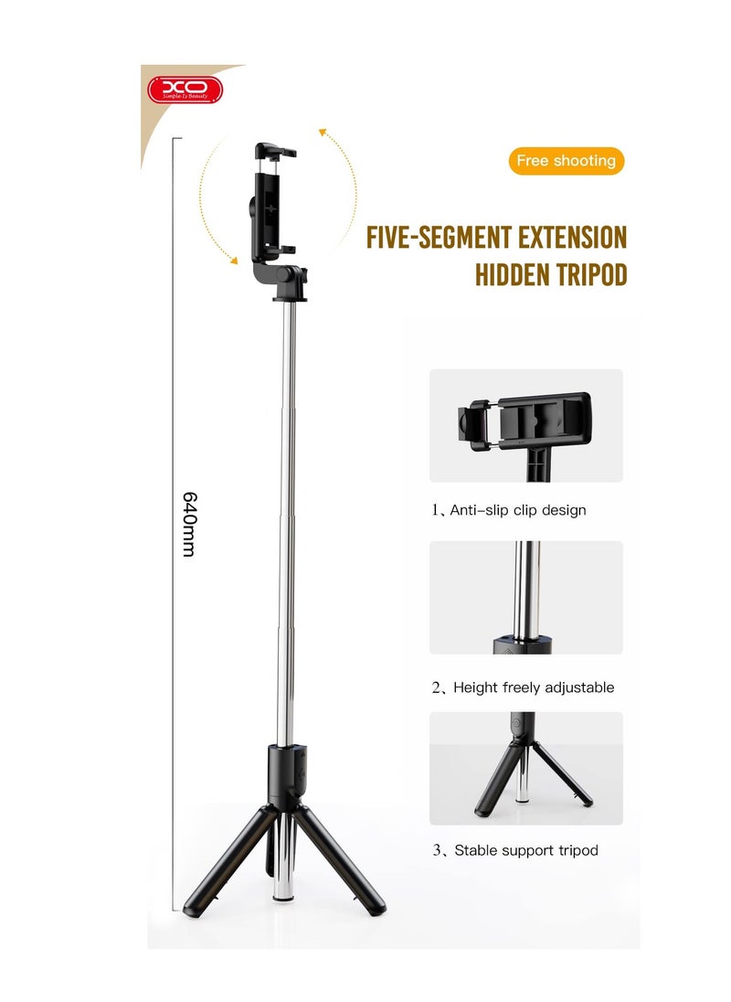 XO - INET Multifunctional Bluetooth Selfie Stick With Tripod Black - Image 1