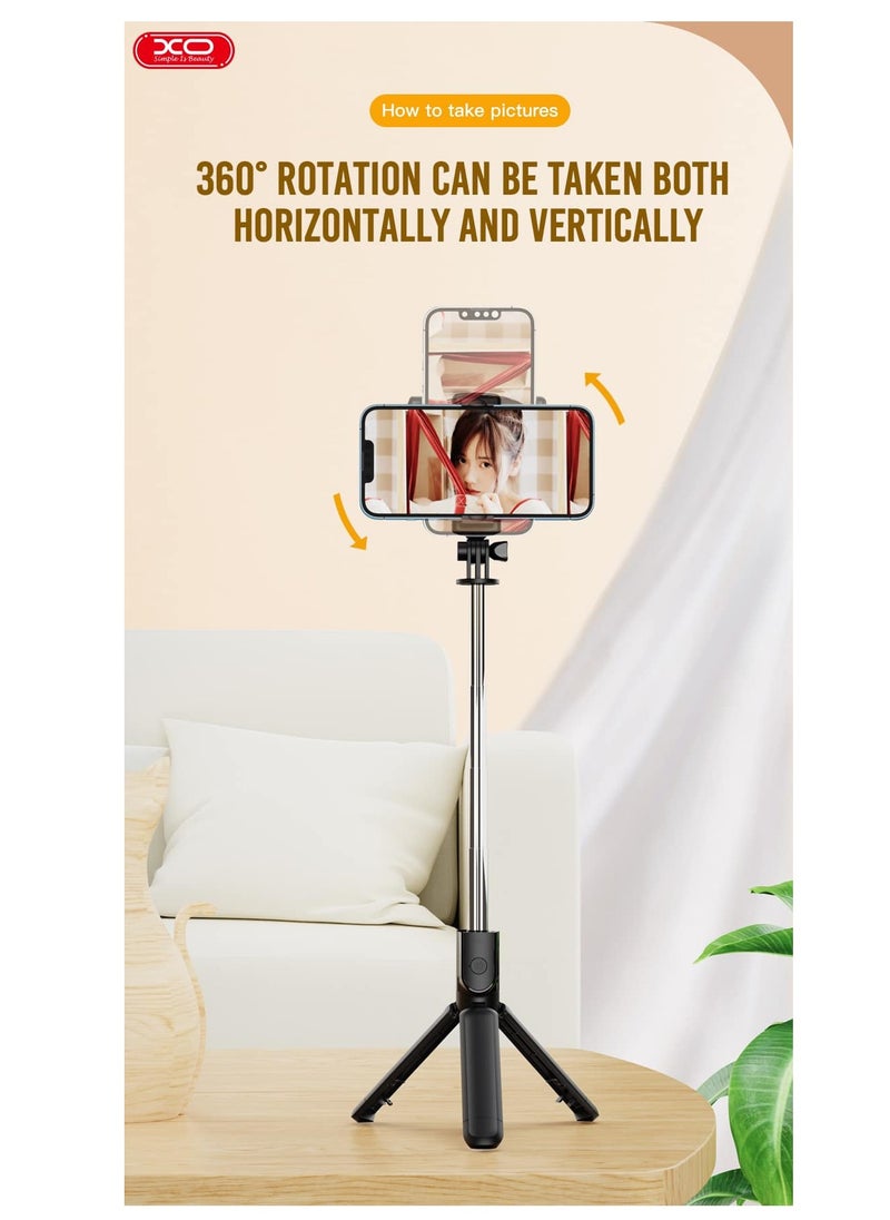 XO - INET Multifunctional Bluetooth Selfie Stick With Tripod Black - Image 1
