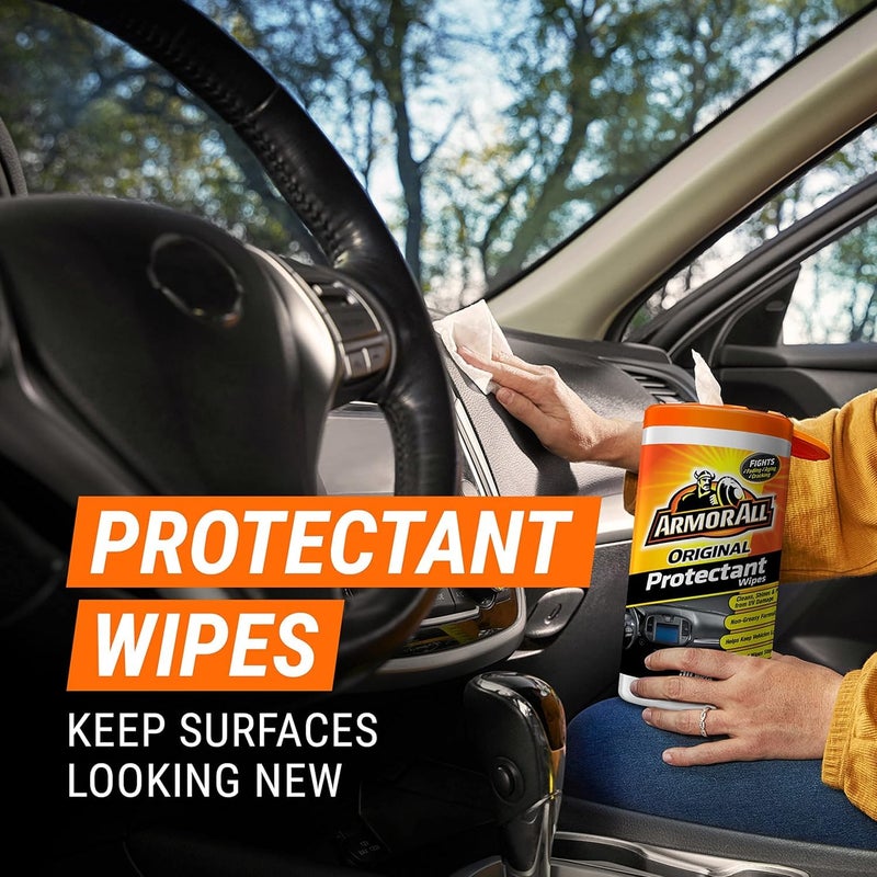 Armor All Car Cleaning Wipes and Protectant Wipes, Interior Car Wipes -50 Count (Pack of 2) - Image 5