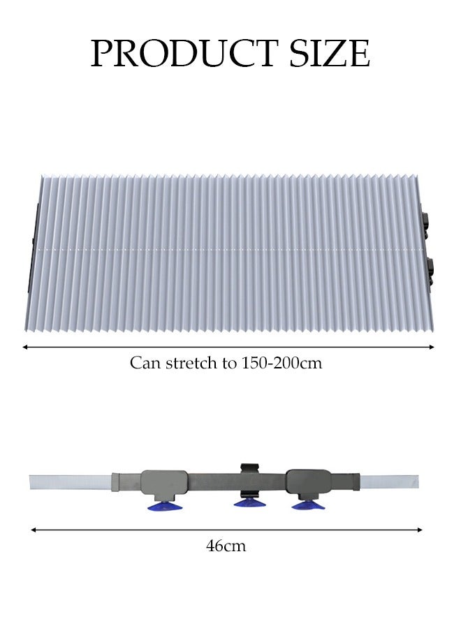 DUNISO Retractable Windshield Sun Shade For Car, Large Sun Visor Protector,Multi Functional Insulation Board，With Suction Cup, Sturdy And Durable, Keeping The Vehicle Cool, Suitable For Sedans And Suvs, 46cm  - Image 2