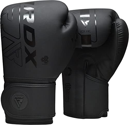 Rdx قفازات الملاكمة RDX، تدريب احترافي للمبارزة، جلد مايا هايد، مواي تاي MMA كيك بوكسينغ، رجال نساء بالغين، وسادات تركيز لللكم الثقيل، وسادات للتمرين، راحة راحة مهواة، متعددة الطبقات، 8 10 12 14 16 18 أوقية - Image 1