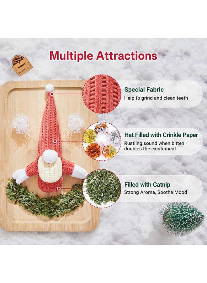 Potaroma Potaroma Cat Toys 3 Pcs Catnip Crinkle Sound Santa Claus, Soft Durable Teething Material, Interactive Cat Kicker for Indoor Kitten Exercise 8.5 Inches for All Breeds  - Image 2