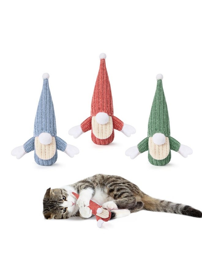 Potaroma Potaroma Cat Toys 3 Pcs Catnip Crinkle Sound Santa Claus, Soft Durable Teething Material, Interactive Cat Kicker for Indoor Kitten Exercise 8.5 Inches for All Breeds  - Image 1
