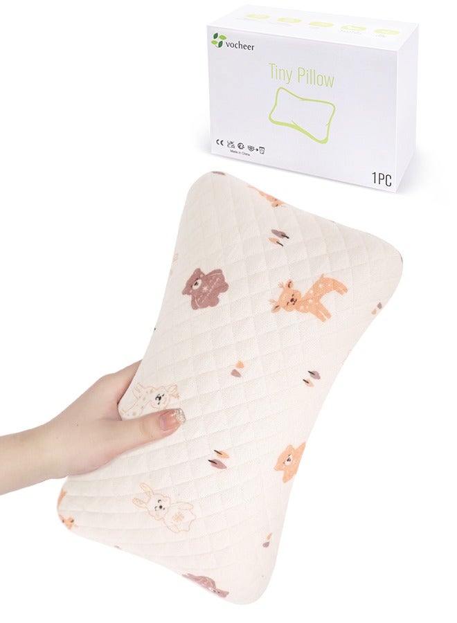 1 Pcs Small Pillows for Sleeping, 11"x7" Mini Travel Pillow, Tiny Pillows for Neck, Wrist, Lumbar and Knee, Pets Pillow, Cotton, Machine Washable, Deer - Image 1