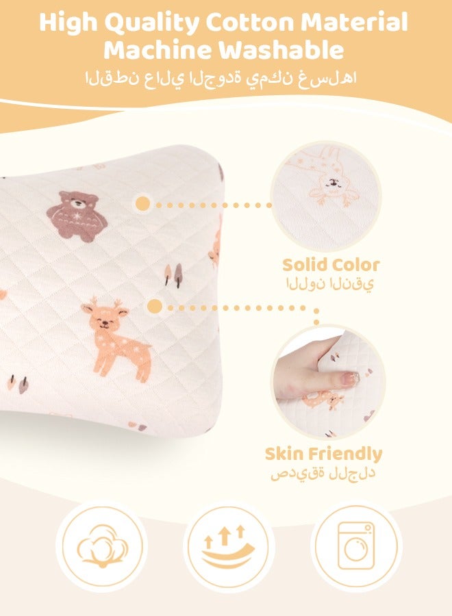 1 Pcs Small Pillows for Sleeping, 11"x7" Mini Travel Pillow, Tiny Pillows for Neck, Wrist, Lumbar and Knee, Pets Pillow, Cotton, Machine Washable, Deer - Image 2