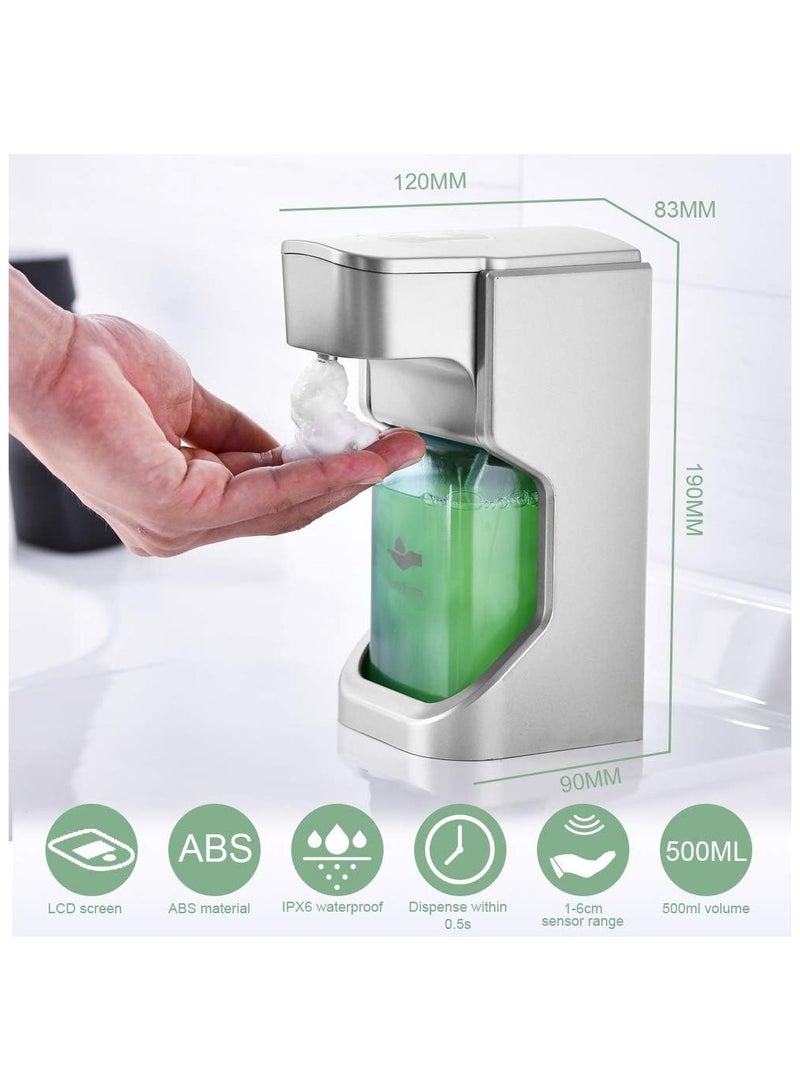BLOOMING TIME Automatic Soap Dispenser Wall Mount - Touchless, Infrared Motion Sensor, Battery Operated, 500ml Capacity Foaming Hand Sanitizer Dispenser for Bath & Kitchen Countertops  - Image 4