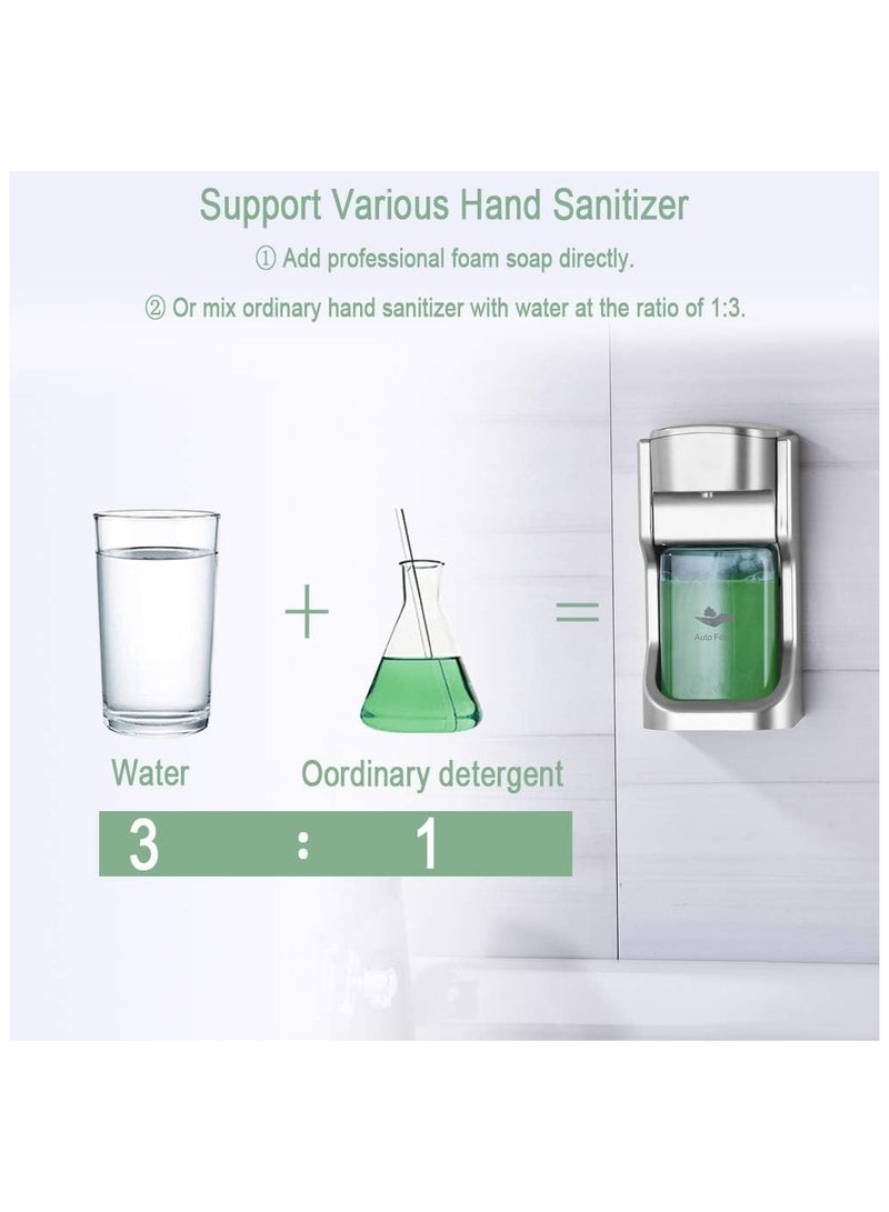 BLOOMING TIME Automatic Soap Dispenser Wall Mount - Touchless, Infrared Motion Sensor, Battery Operated, 500ml Capacity Foaming Hand Sanitizer Dispenser for Bath & Kitchen Countertops  - Image 5