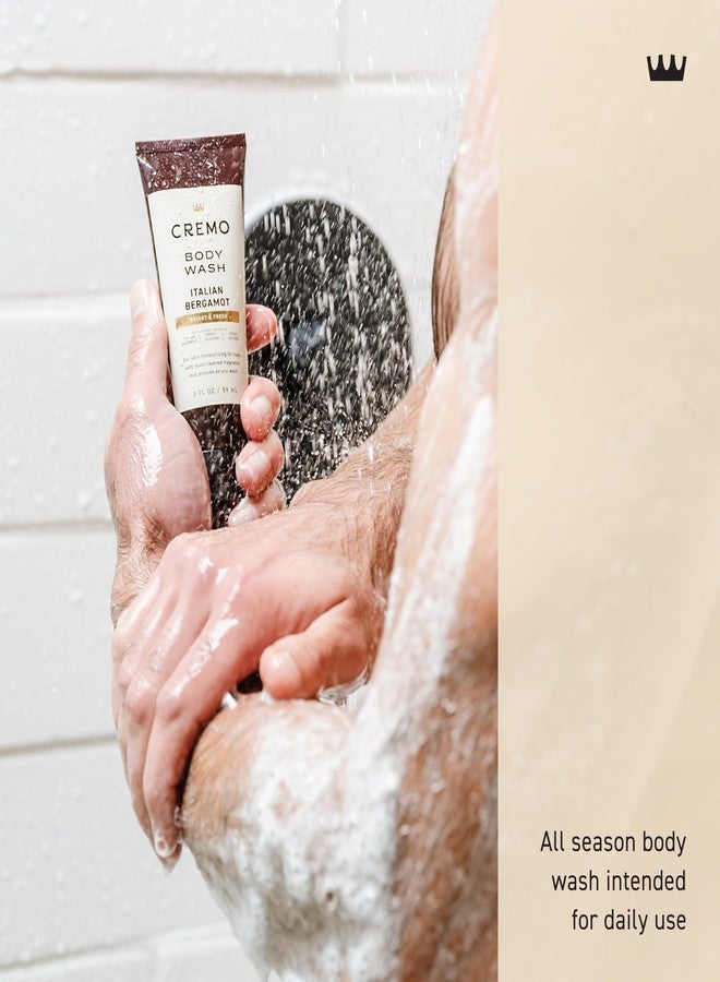 Cremo Rich-Lathering Italian Bergamot Travel Size Body Wash Men, Notes of Italian Bergamot, Neroli Blossom, and Fresh Vetiver, 3 Fl Oz Travel Essentials - Image 2