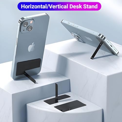 KACA Phone Kickstand/Phone Stand/Mobile Holder, Vertical and Horizontal Stand, Adjustable Angle, Compatible with iPhone & Any Other Cellphone (Pack of 1) - Image 3