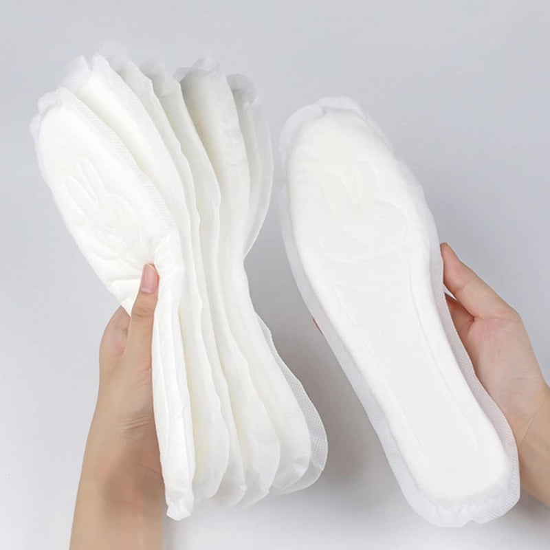 cheekyglo 10 Pairs Napkin Cushions Unisex Thin for Pads Any Barefoot Ergonomic Fit Sweat Care Absorb Shoe Heal Soft Absorption Xxcm Comfortable Adults Disposable Breathable Liners Shoes - Image 2