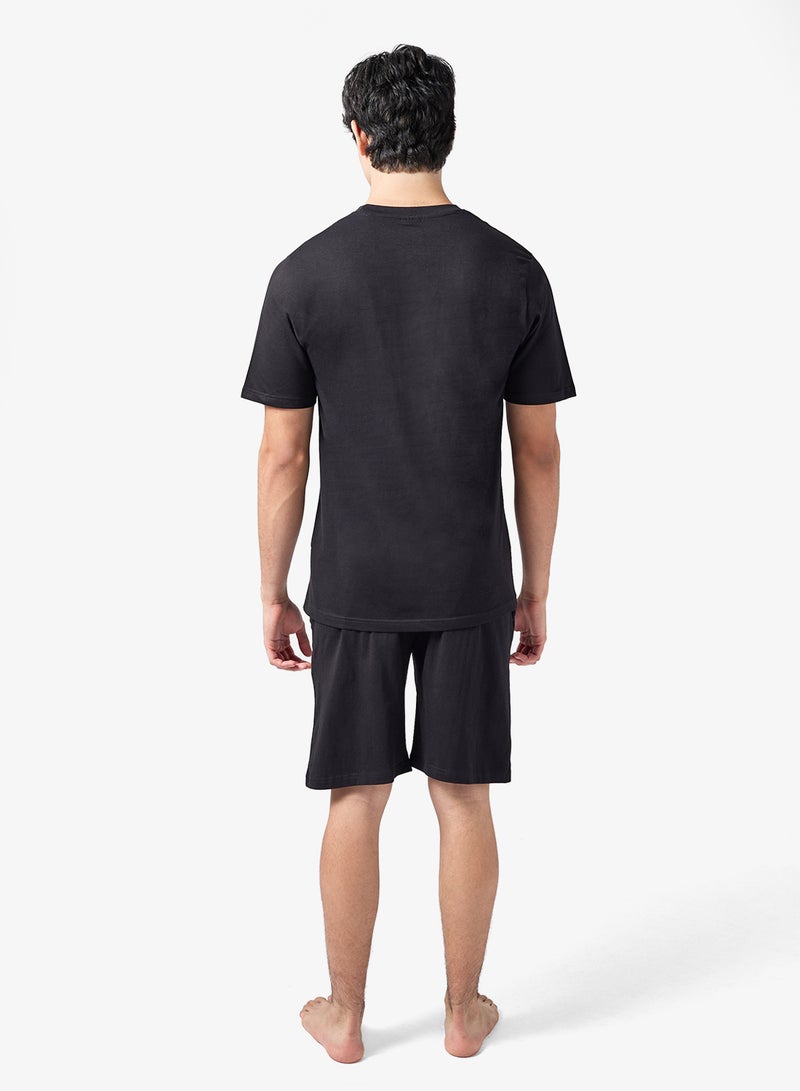 سفنتي فايف طقم بيجامة تي شيرت وشورت - Image 2