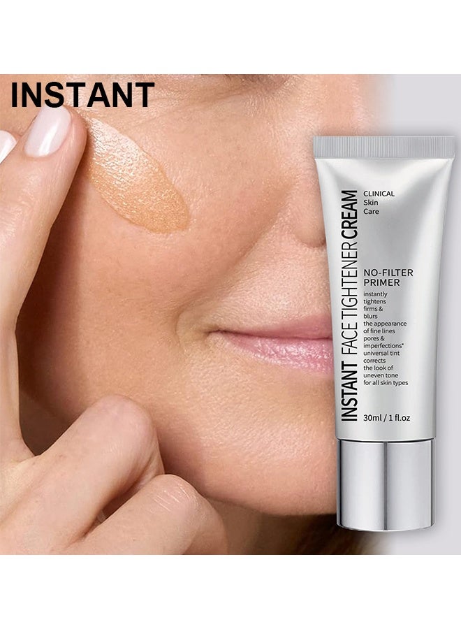 Instant Face Tightener Cream, Freedomglee Face Tightener No-Filter Primer, Instant Face Tightener Primer, Skin Tightener Face Primer For Makeup, Blurring For Before Makeup, Shine Control, 30ML - Image 2