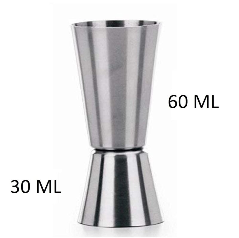 Dynore Stainless Steel Tall Peg Cocktail Jigger, Shot Glass, Double Side Drink Measuring Bar Tool 30/60 ml - Image 3