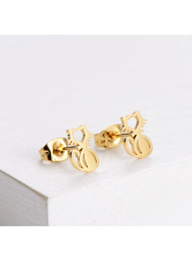 Goolsky Women’s Titanium Steel Pendant Necklace & Earrings Set – Elegant Minimalist Dainty INS Style Jewelry, Hypoallergenic Fade-Resistant Gift - Image 2