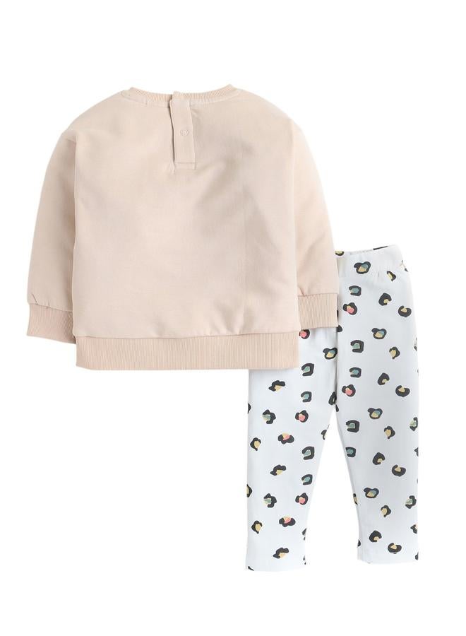 Victor And Jane Girls Multi Embroidered Top and Leggings Set - Image 2