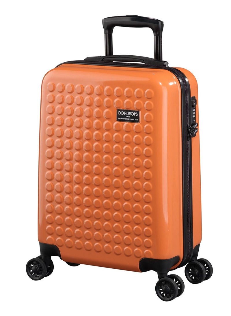 DOT-DROPS - Chapter 2 PC Hardside Suitcase Trolley Carry-on Luggage 55 cm Cabin Orange - Image 1