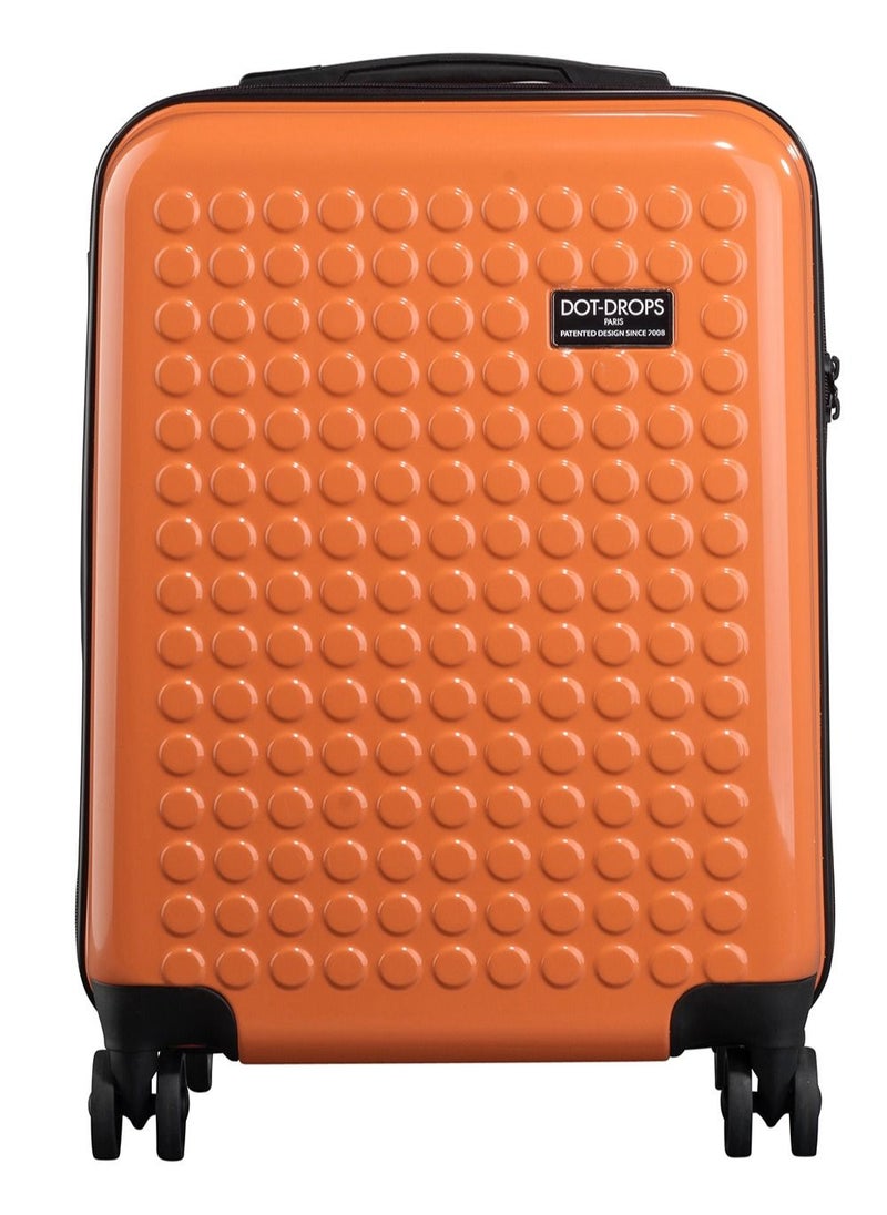 DOT-DROPS - Chapter 2 PC Hardside Suitcase Trolley Carry-on Luggage 55 cm Cabin Orange - Image 1
