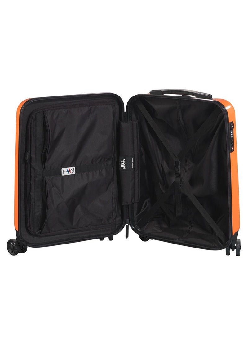 DOT-DROPS - Chapter 2 PC Hardside Suitcase Trolley Carry-on Luggage 55 cm Cabin Orange - Image 1