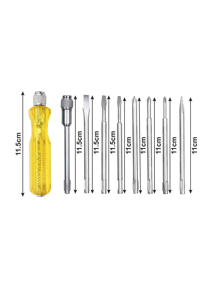 UPDESH 8 in 1 Screwdriver Set with Interchangeable Tips MulticolourCombination Plier with AntiRust properties for gripping holding and cutting wires piler 1 screset1  - Image 3