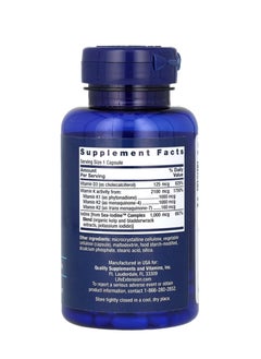 Life Extension Vitamins D and K with Sea-Iodine 60 Capsules  - Image 2