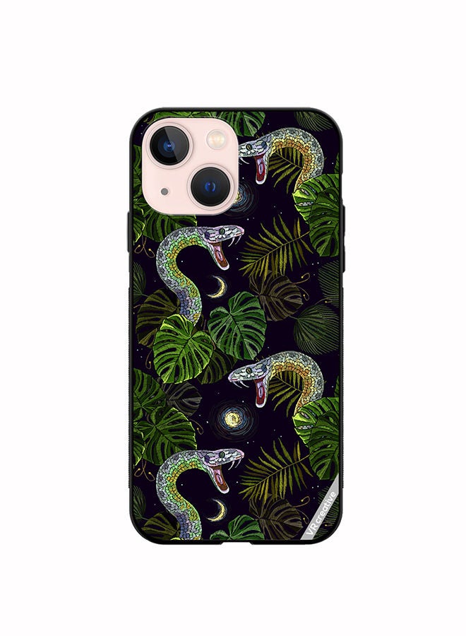 VR CREATIVE Protective Case Cover For Apple iPhone 14 Plus Embroidery Snakes, Night Sky And Tropical Palm Leaves Design Multicolour - Image 1