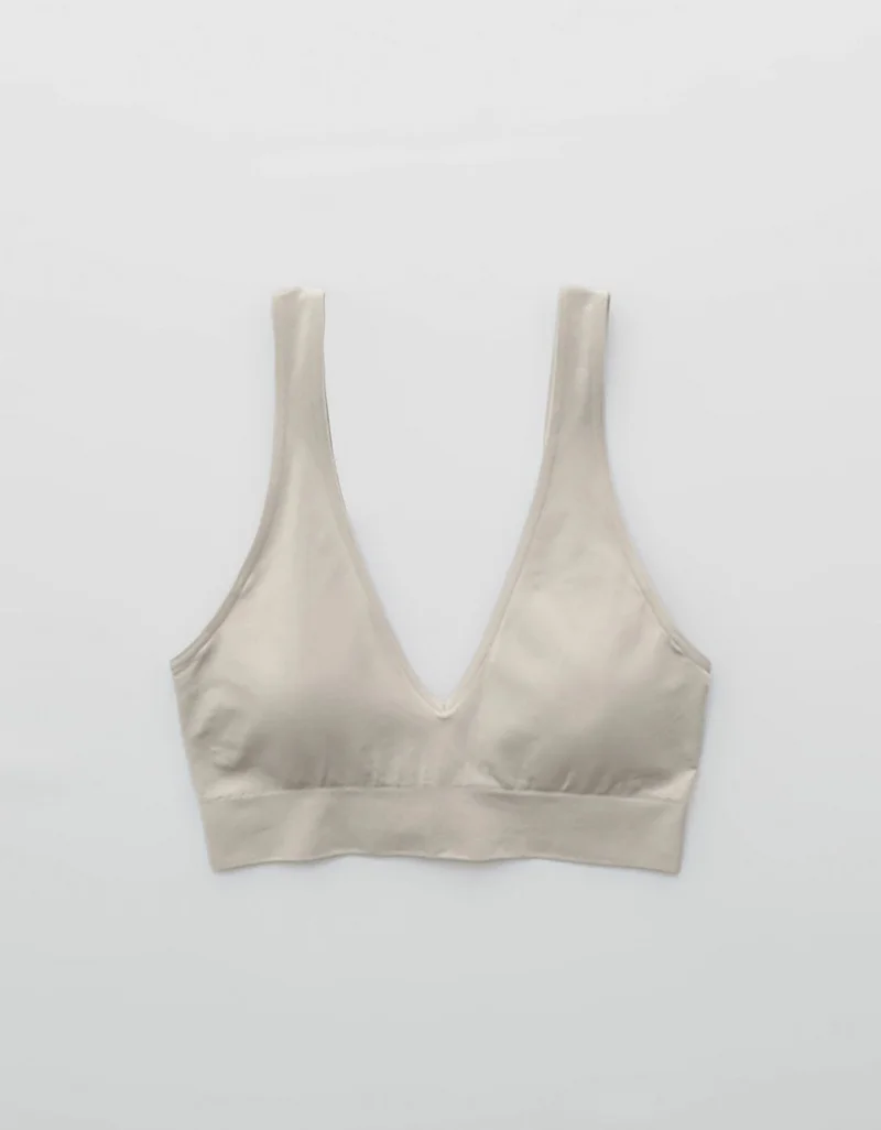 Aerie Superchill Seamless Padded Plunge Bralette