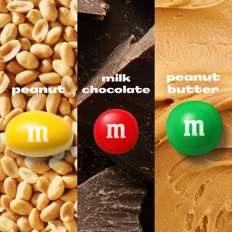 Mars M&M'S Fun Size Assorted Chocolate Candy Variety Pack, Milk Chocolate, Peanut & Peanut Butter, Party Size Bulk Candy Bags for Halloween, Party Favors, Offices, and More, 19.41 Oz - Image 3