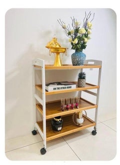 co arma Brown 4-Tier Rolling Serving Table  - Image 3