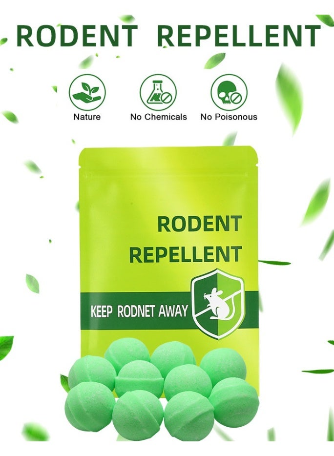 Generic Natural Peppermint Oil Rodent Repellent Balls - Effective Pest Control for Mice, Bugs, Spiders, Cockroaches, and Ants in Your Home and Garden. Safe Ingredients for Protection.  - Image 1