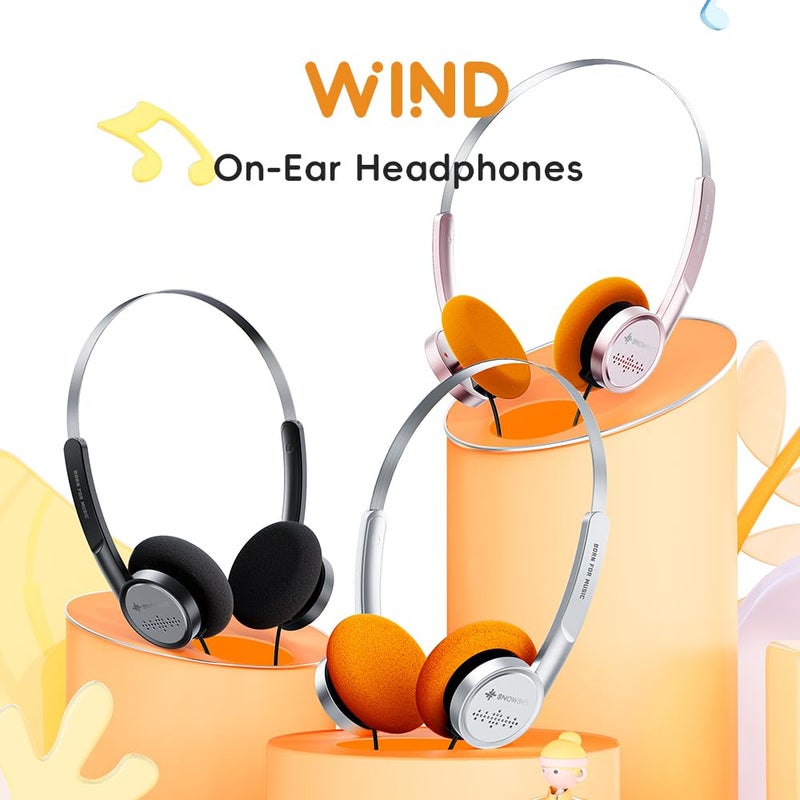 FiiO Snowsky Wind 3.5mm ON-Ear Headphones for Recording Gaming with Microphone, 40mm Diaphragms Driver,HiFi Sound (Silver) - Image 2
