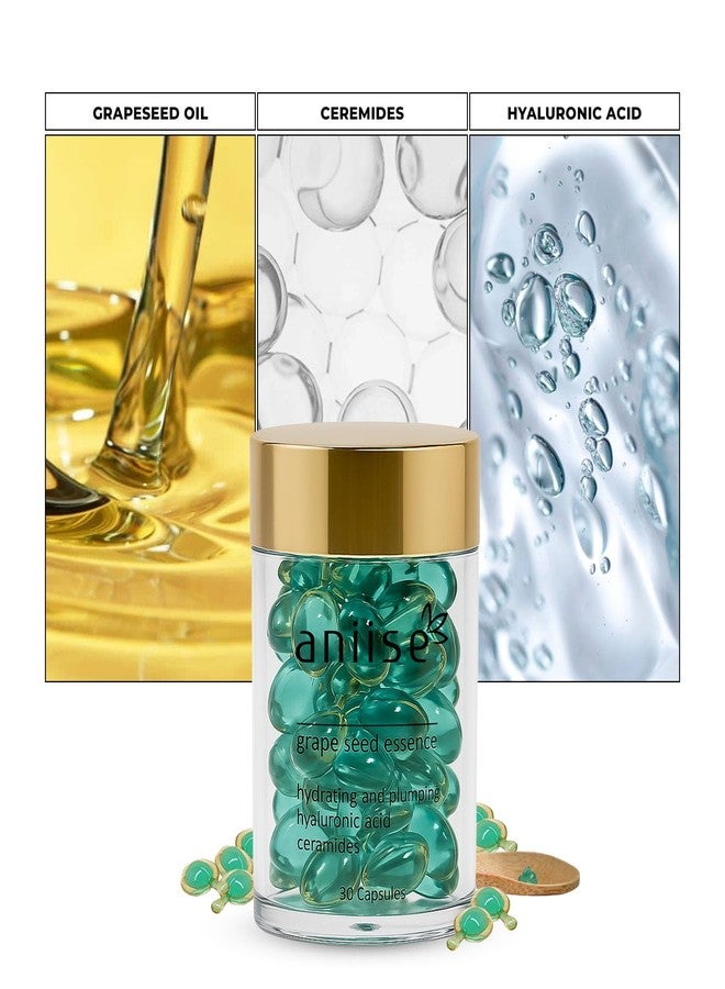 Aniise Grape Seed Oil Capsules Skin Care 30 Individual Capsules Serum for Face Improve Health Of Skin, Fight Signs Of Aging Softening and Hydrating The Skin - Image 4