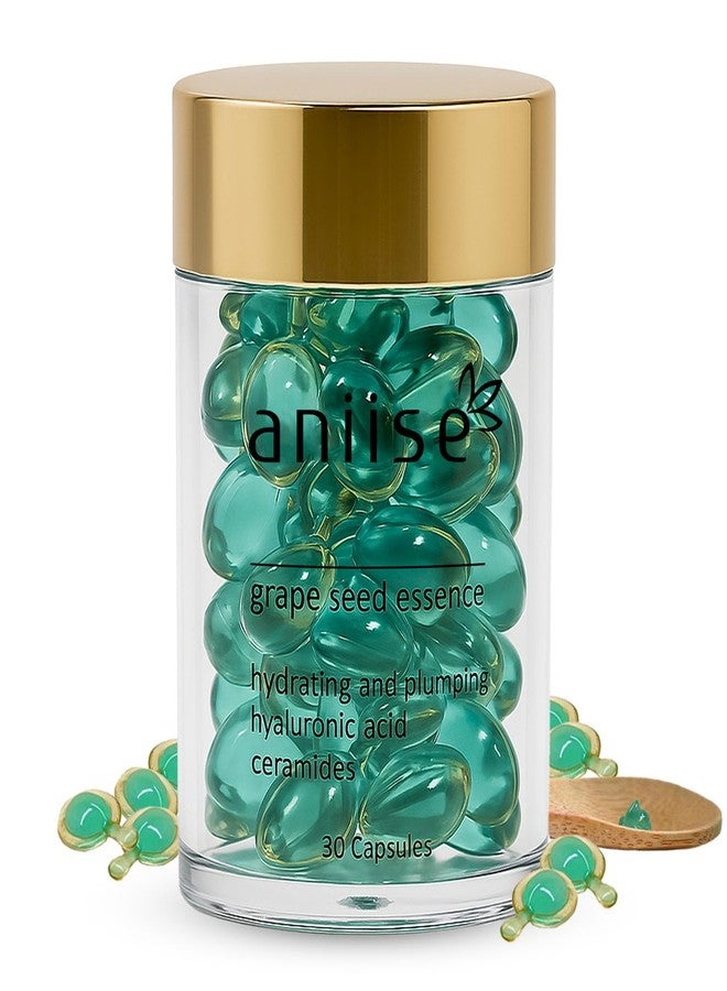 Aniise Grape Seed Oil Capsules Skin Care 30 Individual Capsules Serum for Face Improve Health Of Skin, Fight Signs Of Aging Softening and Hydrating The Skin - Image 1