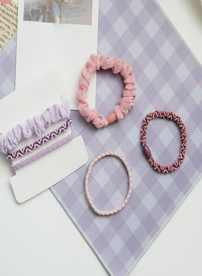 QUILBOOL Elastic Hairband Ponytail Holders, Stylish and Durable Hair Ties for Women and Girls Korean Style Intestinal Hair Ring Towel Ring Girl's Hair Tie Rubber Tendon Hair Rope Pontail Hair Rope Hair Accessories, 3 pcs, Multi. - Image 3