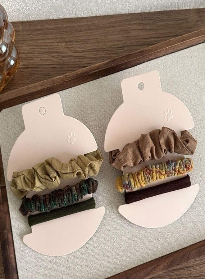QUILBOOL Elastic Hairband Ponytail Holders, Stylish and Durable Hair Ties for Women and Girls Korean Style Intestinal Hair Ring Towel Ring Girl's Hair Tie Rubber Tendon Hair Rope Pontail Hair Rope Hair Accessories, 3 pcs, Multi. - Image 1