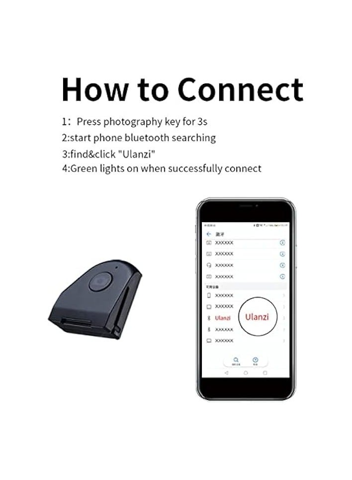 PROMASS Phone Mount, Phone Mount with Remote Cell Phone Tripod Adapter Grip Holder with Detachable Wireless Shutter for iPhone Video Photo Shooting Suitable for travel Outdoor Shooting (Black) - Image 2