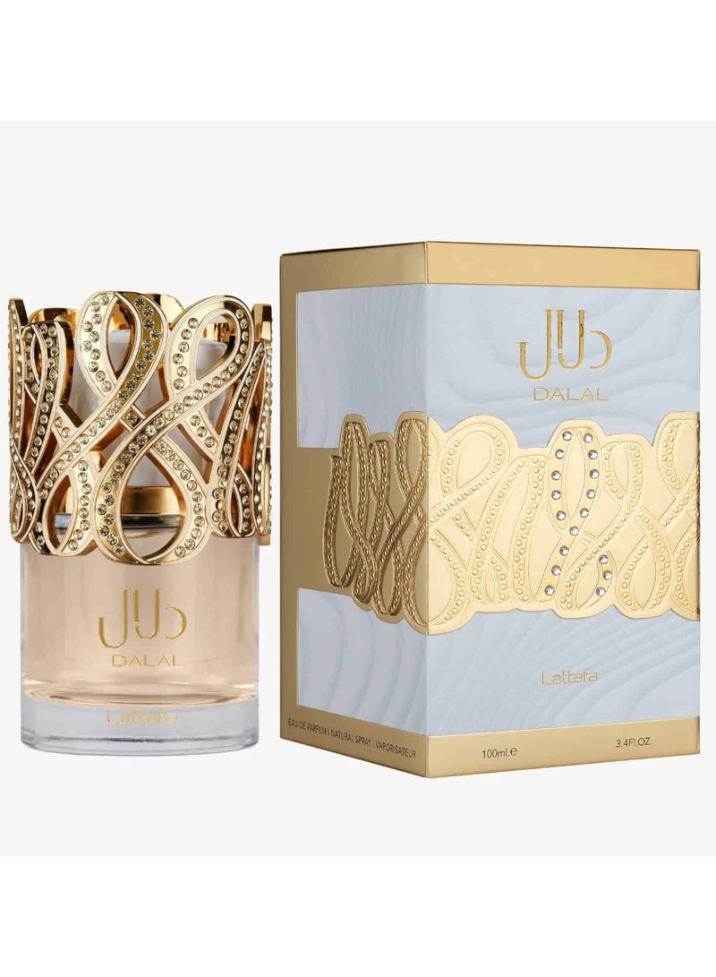 Lattafa Dalal Eau de Parfum 100ml - Sweet Fruity Floral Fragrance with Apple, Jasmine, Vanilla & Musk - Long Lasting Perfume for Women - Image 2