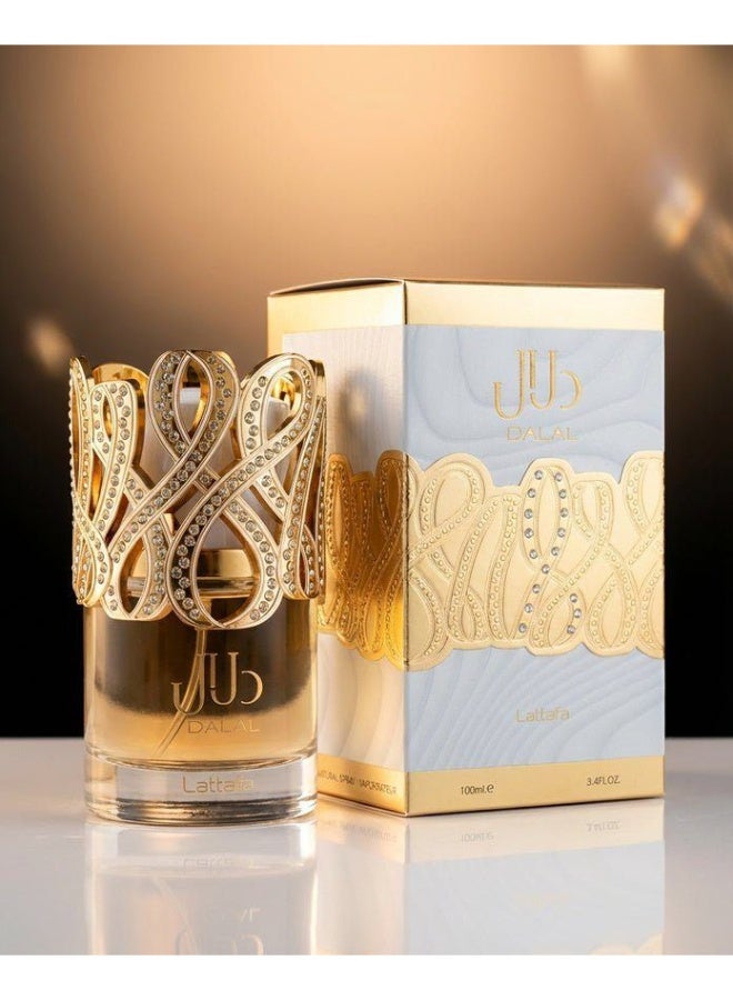 Lattafa Dalal Eau de Parfum 100ml - Sweet Fruity Floral Fragrance with Apple, Jasmine, Vanilla & Musk - Long Lasting Perfume for Women - Image 3